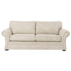 Hamilton 2.5 Seater Double Fabric Sofa Bed-Innerspring with 4 inch Mattress in Flax