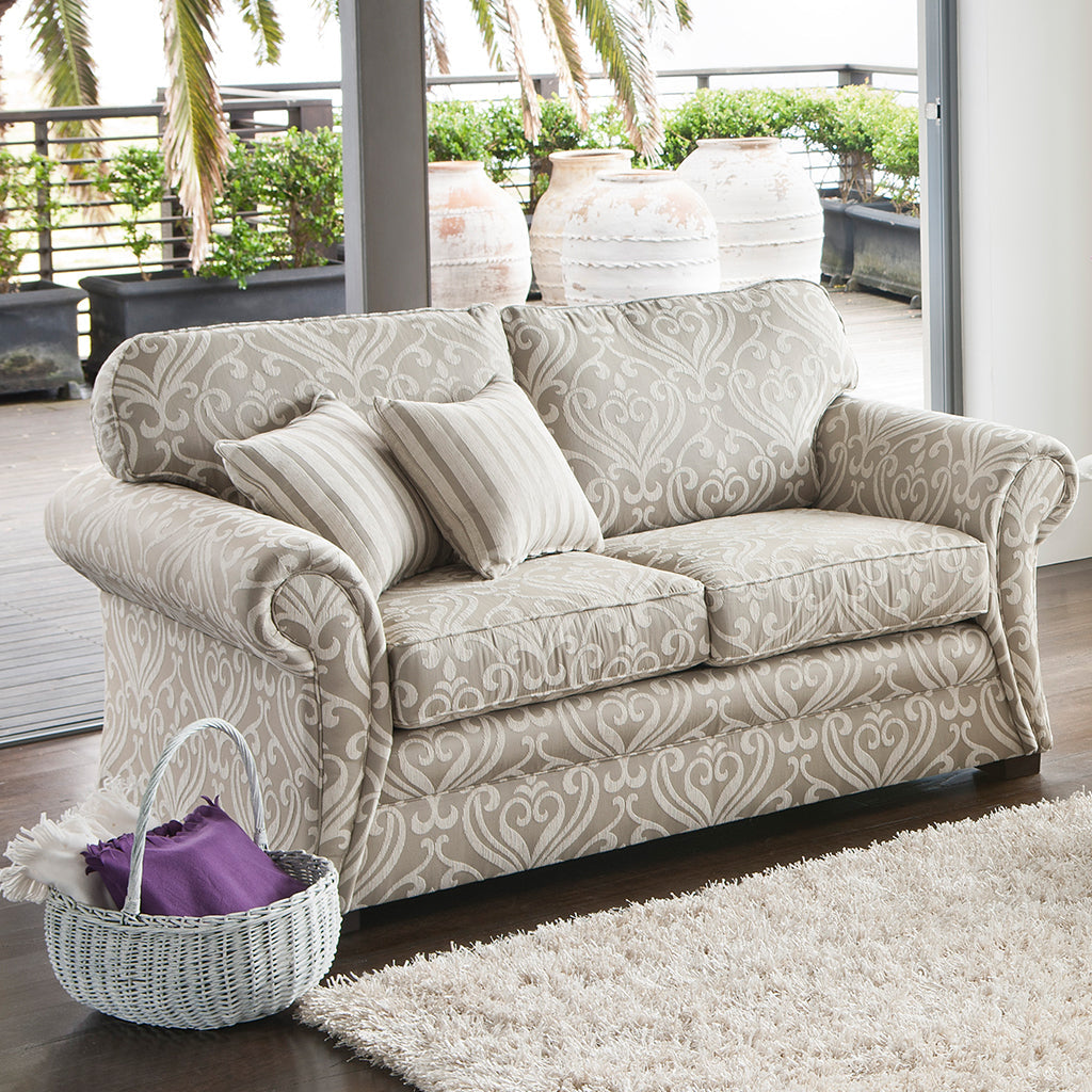 Hamilton 2.5 Seater Double Fabric Sofa Bed 4" Innerspring Mattress