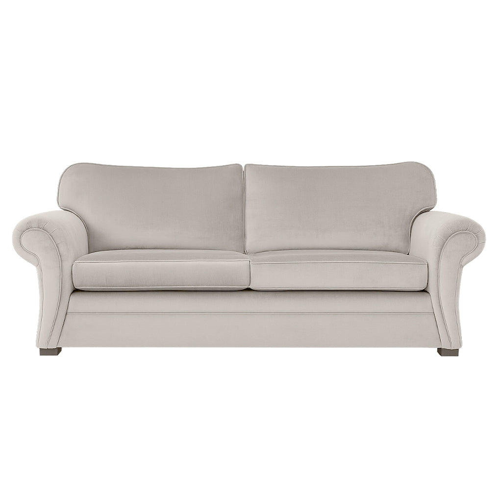 Hamilton Petite 3 Seater Fabric Sofa-Ivory