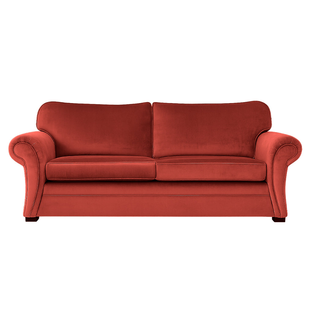Hamilton Petite 3 Seater Fabric Sofa-Paprika