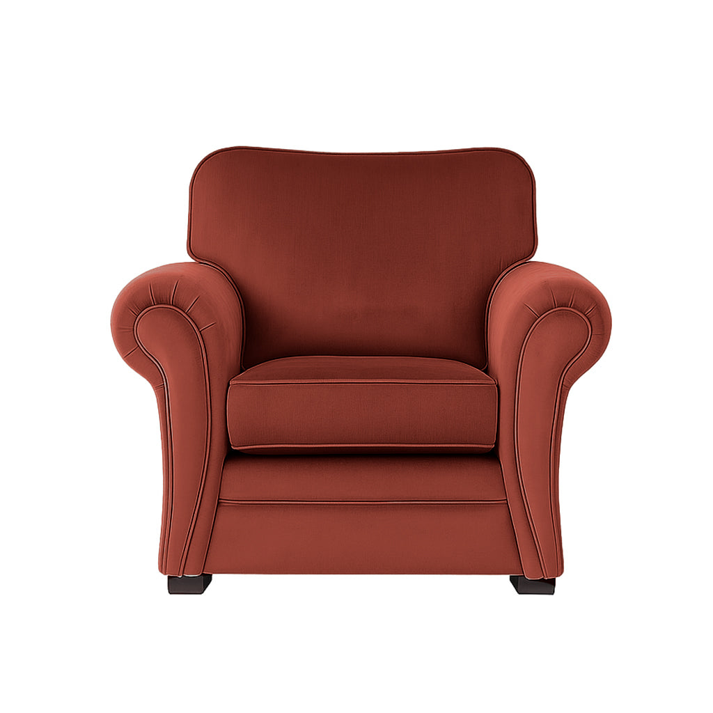 Hamilton Petite Fabric Armchair-Paprika