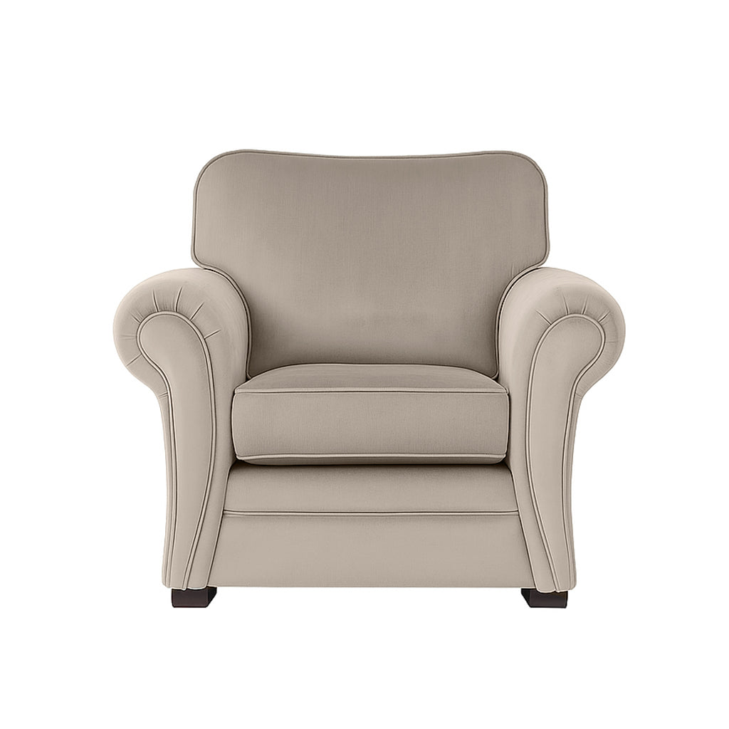 Hamilton Petite Fabric Armchair-Pebble