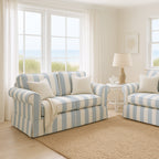 Hamptons 2 Seater Fabric Sofa-Cameo
