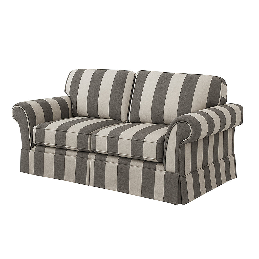 Hamptons 2.5 Seater Fabric Sofa-Slate