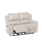 Harlee 2 Seater Fabric Manual Recliner-Carrera