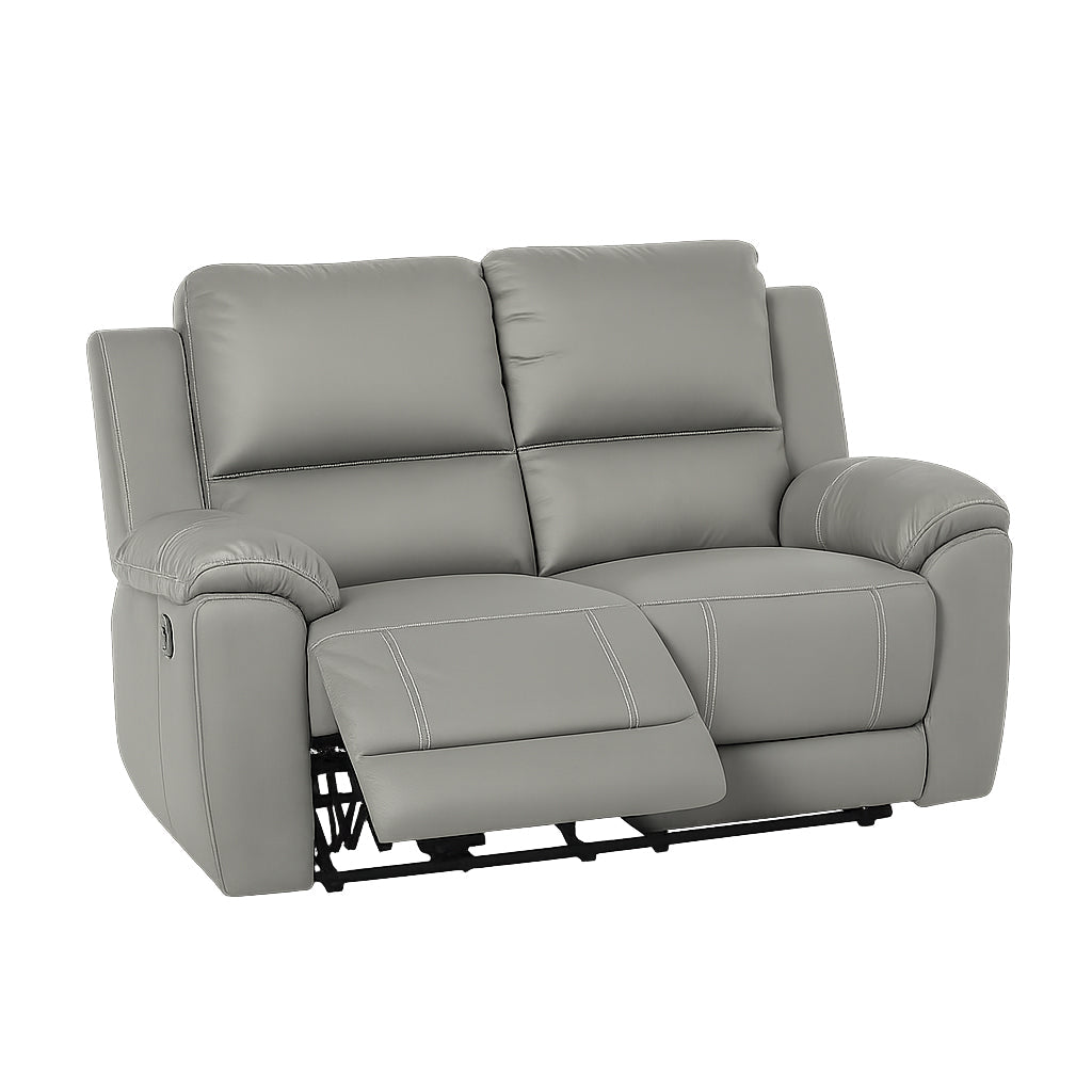 Harlee 2 Seater Fabric Manual Recliner-Shadow