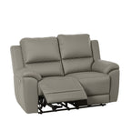 Harlee 2 Seater Fabric Manual Recliner-Ash