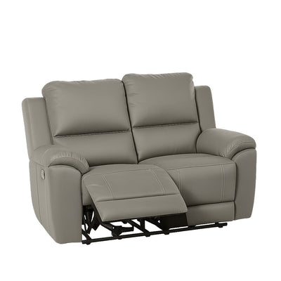 Harlee 2 Seater Fabric Manual Recliner-Ash