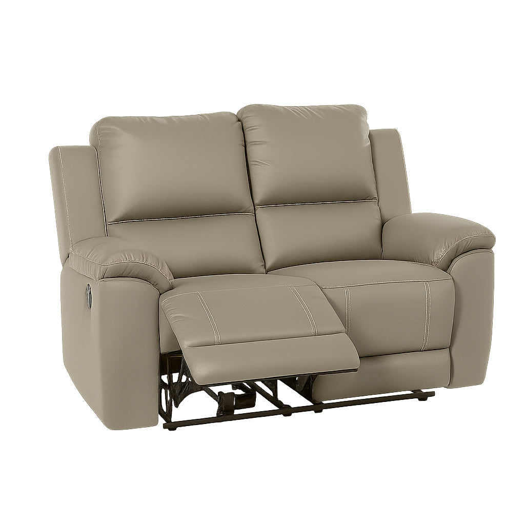 Harlee 2 Seater Fabric Manual Recliner-Mist