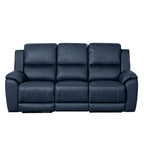 Harlee 3 Seater Fabric Power Recliner-Aegean
