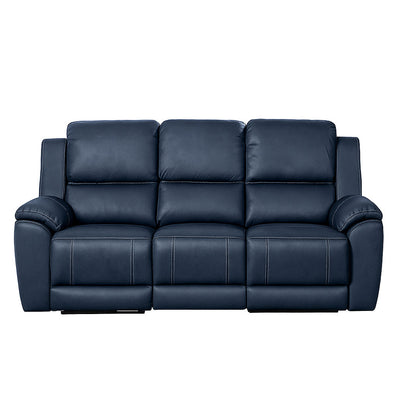 Harlee 3 Seater Fabric Power Recliner-Aegean
