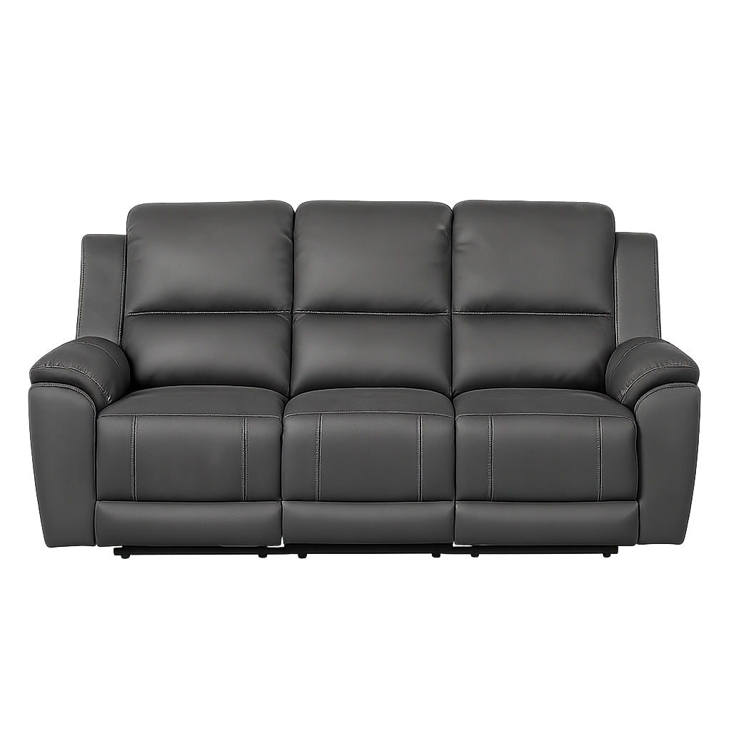 Harlee 3 Seater Fabric Manual Recliner-Anchor