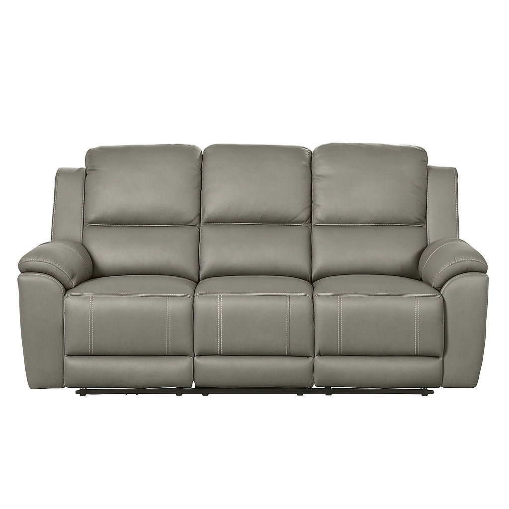 Harlee 3 Seater Fabric Manual Recliner-Ash