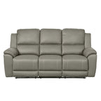 Harlee 3 Seater Fabric Power Recliner-Ash