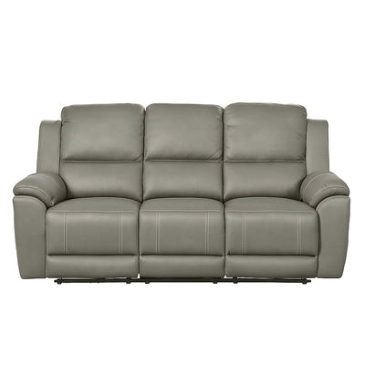 Harlee 3 Seater Fabric Power Recliner-Ash