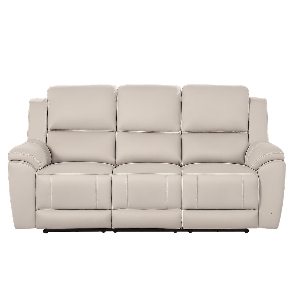 Harlee 3 Seater Fabric Manual Recliner-Carrera