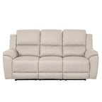 Harlee 3 Seater Fabric Power Recliner-Carrera
