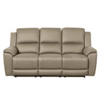 Harlee 3 Seater Fabric Power Recliner-Mist