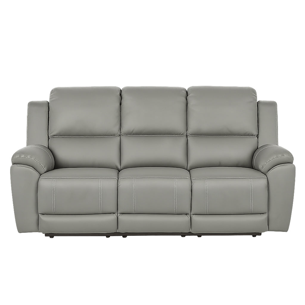 Harlee 3 Seater Fabric Manual Recliner-Shadow