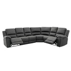 Harlee 6 Seater Fabric Corner Modular Sofa with End Power Recliners