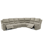 Harlee 6 Seater Fabric Corner Modular Sofa with End Manual Recliners