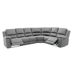 Harlee 6 Seater Fabric Corner Modular Sofa with End Power Recliners