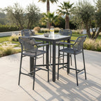 Havana 5 Piece Outdoor Bar Set-Dark Grey