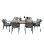 Havana 7 Piece Outdoor Dining Set-Dark Grey