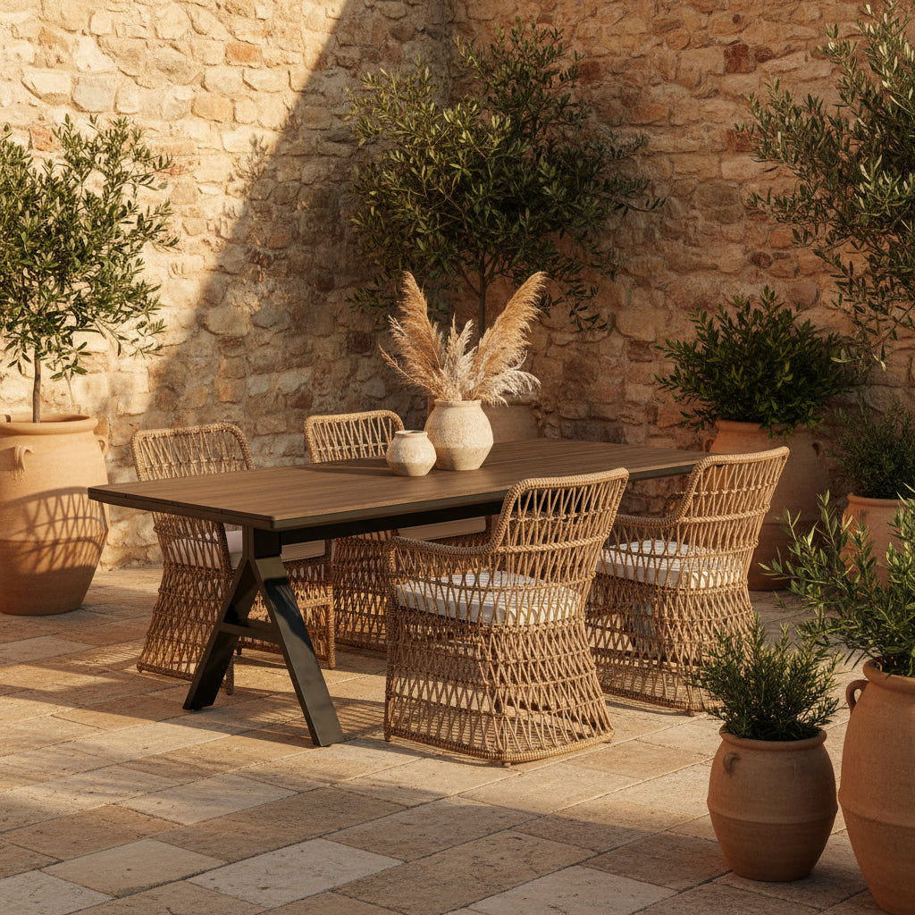 Havana Polywood Outdoor Dinng Table 1800-Dark Grey