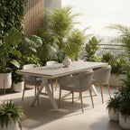Havana Polywood Outdoor Dinng Table 1800-Pearl White