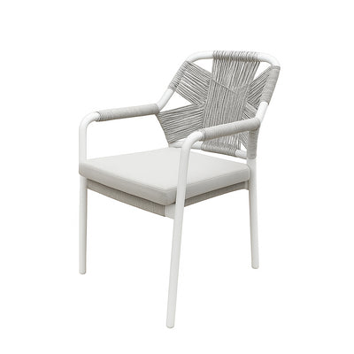 Havana Outdoor Dining Chair-Pearl White