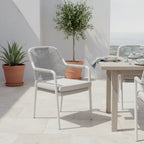 Havana Outdoor Dining Chair-Pearl White