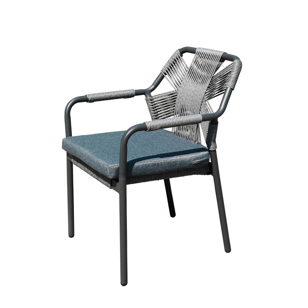 Havana Outdoor Dining Chair-Dark Grey
