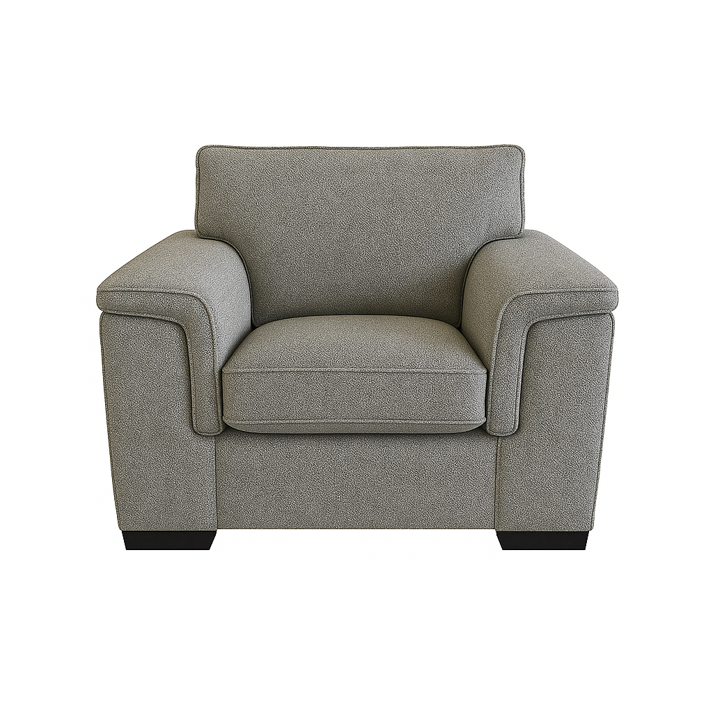 Hudson Fabric Armchair-Cement