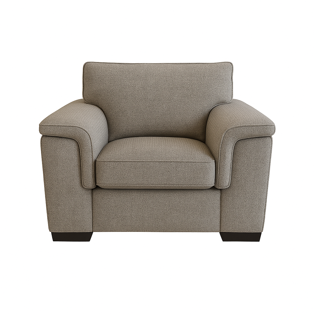 Hudson Fabric Armchair-Fog