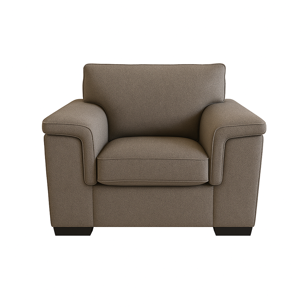 Hudson Fabric Armchair-Mink