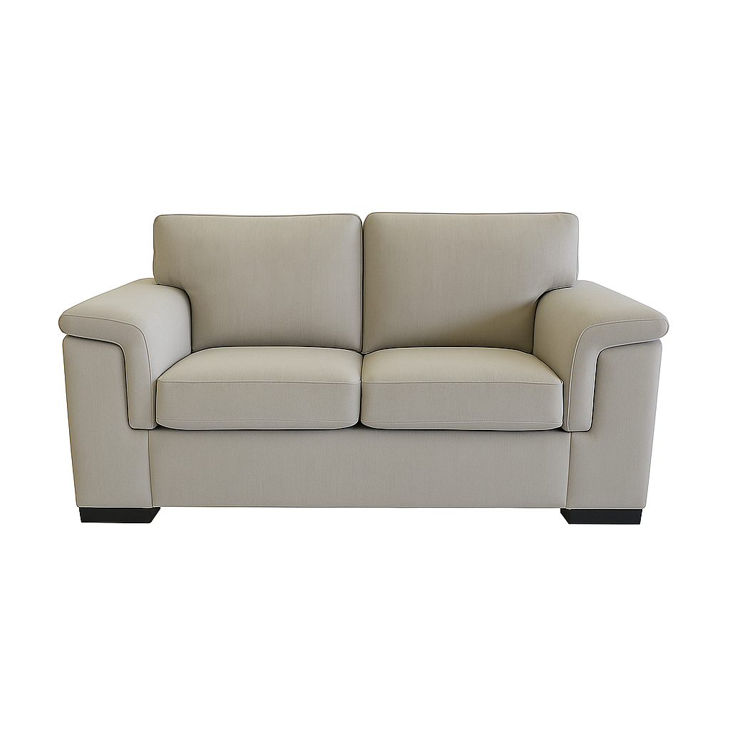 Hudson 2 Seater Fabric Sofa-Alabaster