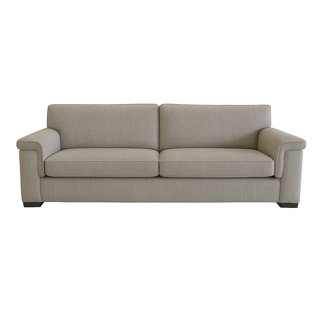 Hudson 2.5 Seater Fabric Double Sofa Bed-Innerspring Standard Mattress in Fog