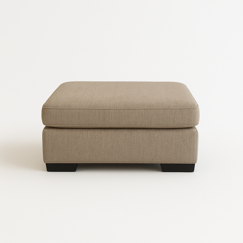 Hudson 3.5 Seater Fabric Sofa with Ottoman-Driftwood