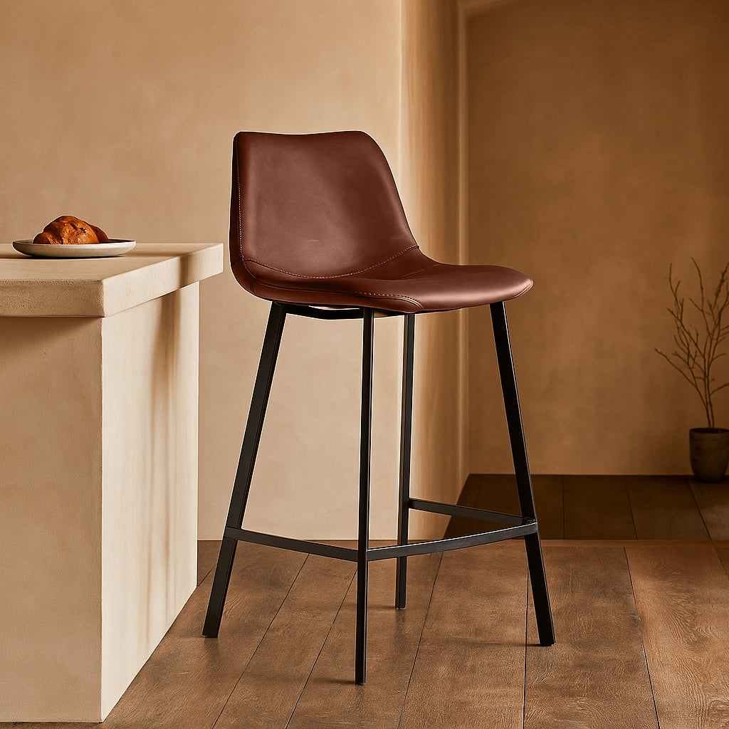 Hugo Bar Stool-Cognac