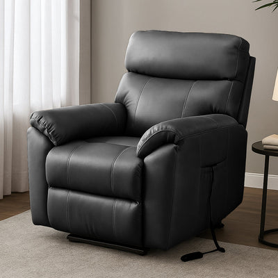 Hugo Leather Lift Chair-Black hover image