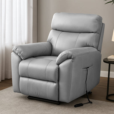 Hugo Leather Lift Chair-Charcoal hover image