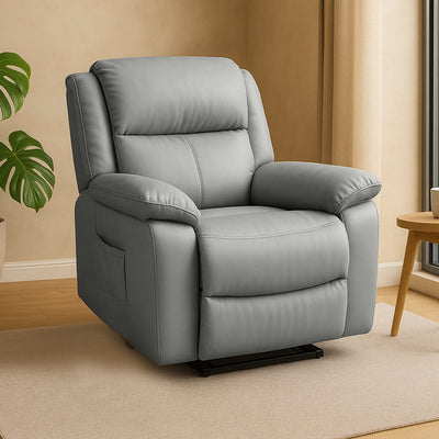 Ibis Leather Lift Chair-Light Grey hover image