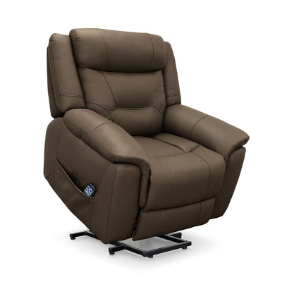 Kate Leather Lift Chair-Dark Brown