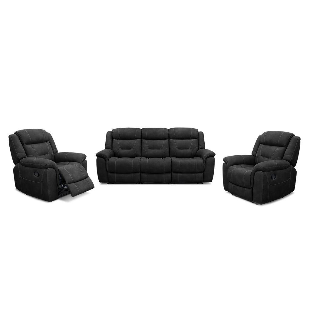 Kate Manual Recliner Suite-3 Seater Recliner Sofa + 2 Recliners