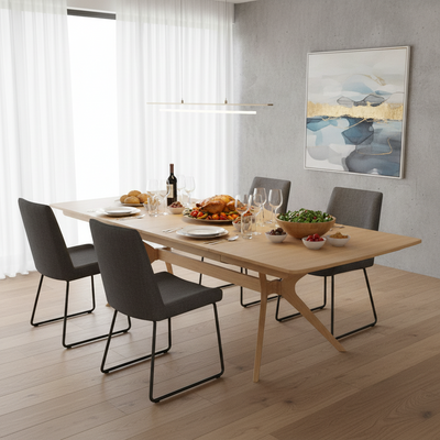 York Extension Dining Table 2100 Ext to 2600-Natural hover image
