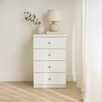 Leo 4 Drawer Chest-White