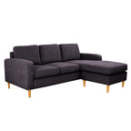 Frankie 3 Seater Reversible Chaise with Queen Sofabed–Grey