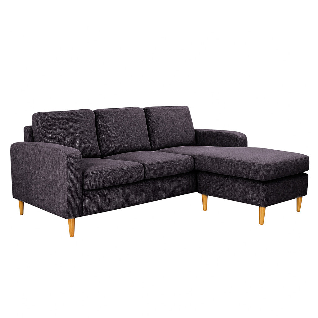 Frankie 3 Seater Reversible Chaise with Queen Sofabed–Grey