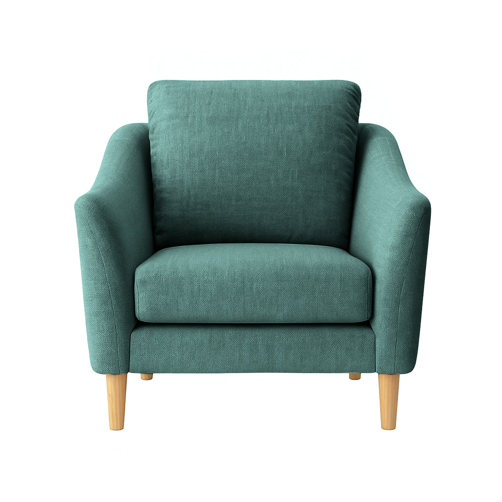 Lucas Fabric Armchair-Green